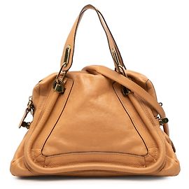 Bolsa Paraty média em couro marrom Chloé Marrom Camelo