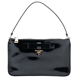 Pochete Preta Spazzolato com Laço Prada Preto