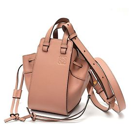 Bolsa Hammock Mini Loewe com cordão Bege