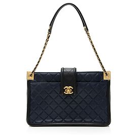 Chanel Lambskin Elegant CC Large Shopping Tote Black