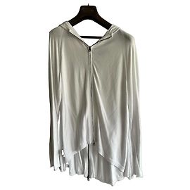 Autre Marque PLU Moletom branco com zíper de malha fina Branco