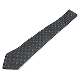 Corbata de seda Monogram de Louis Vuitton Gris