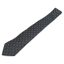 Louis Vuitton Monogram Silk Tie Grey