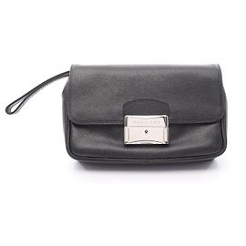 Bulgari Pochette en cuir Bvlgari Noir