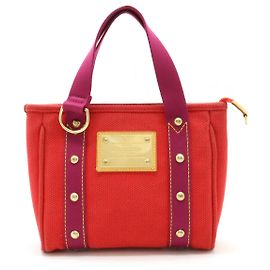 Louis Vuitton Antigua Canvas Antigua Cabas PM Handbag M40037 Red