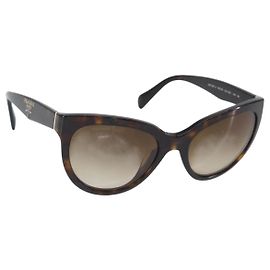 PRADA Sunglasses plastic Brown Auth bs33301 Brown