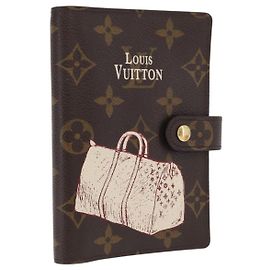 LOUIS VUITTON Monogram Keepall Agenda PM Day Planner Cover R20964 LV Auth 171189 Monogram