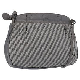 Sac à épaule FENDI en cuir gris Auth ti3639 Marron