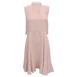 RED Valentino Light Pink Flutter Dress with Back Neck Tie Pink