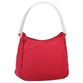 Borsa Tote PRADA in nylon plastico rosso Auth ti3740 Rosso