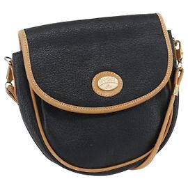 Gucci Bolsa de Ombro de Couro Preta e Dourada Auth ep13083 Preto Dourado