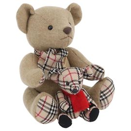 BURBERRY Nova Check Teddy Bear Beige Auth 169936 Beige