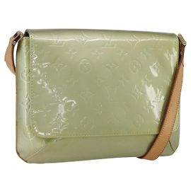 LOUIS VUITTON Sac Thompson Street Monogram Vernis Gris M91008 LV Auth ti3651 Gris