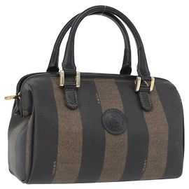 FENDI Mini Sac à Main en Toile Pécan PVC Marron Noir Auth am10793V Marron Noir