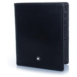 Montblanc, black leather wallet Black
