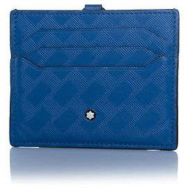 Montblanc, blue leather card holder Blue