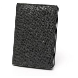 Portacarte in pelle Taiga nera Louis Vuitton Nero