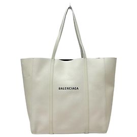 Balenciaga Tote Tasche Leder Weiß Beige Schwarz Schwarz Weiß Beige