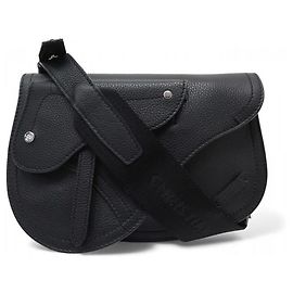 Dior Saddle Messenger Shoulder Bag in Black Leather Black