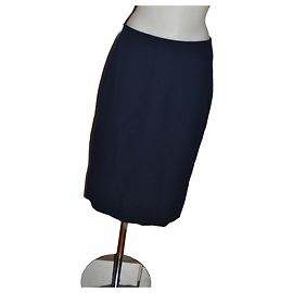Céline Blue Wool Skirt Size 44 Blue