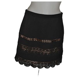 Sandro Rock mit Spitzendetails schwarz beige Schwarz Beige