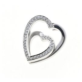 Pendentif Cœur Entrelacé Cartier en Or Blanc Doré Autre