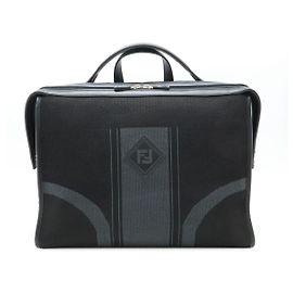 Fendi Canvas Leather Business Bag Black Grey