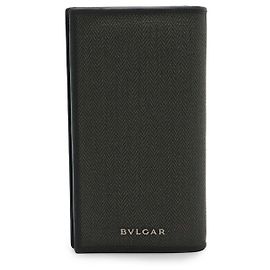 Bulgari Bvlgari Weekend PVC Leather Long Wallet Brown Black