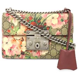 Bolsa de Ombro Gucci Padlock GG Supreme Bege Outro