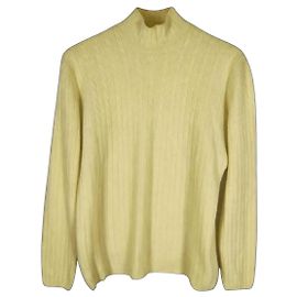 Brunello Cucinelli Maille en Cachemire Jaune Jaune