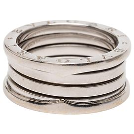 Bulgari Anello B.Zero1 a quattro bande in argento e oro bianco 18K di Bvlgari Argento