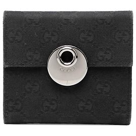 Gucci Black GG Canvas Eclipse Small Wallet Black