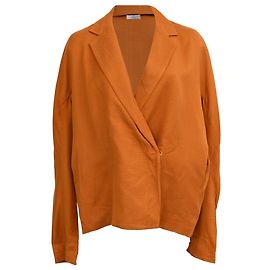 Victoria, Victoria Beckham Blazer in Orange Acetate Orange Coral