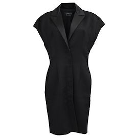 Abito al ginocchio in lana nera di Lanvin Nero