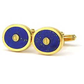 Alfred Dunhill Gemelos de metal Lapis Lazuli Dunhill Azul Dorado