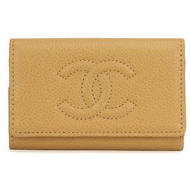 Chanel Key Holder Caviar Key Case Beige