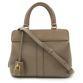 Céline Borsa 2 in 1 in pelle di vitello Celine Cabas di Francia Beige Altro