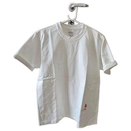 Camiseta de algodão branca Bottega Veneta com bordado em forma de palito Branco