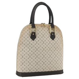 LOUIS VUITTON Monogram Mini Alma Hoch Handtasche Khaki M92203 LV Auth 168931 Khaki