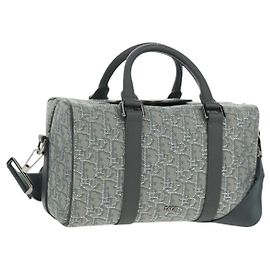 Christian Dior Trotter Canvas Rango 26 Handtasche 2-in-1 Grau Silber Authentisch BA9637SM Braun Silber