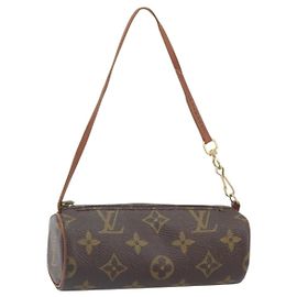 LOUIS VUITTON Monogram Papillon Pouch LV Auth BA10858 Monogram