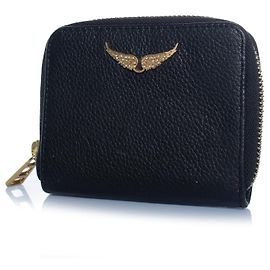 Zadig & Voltaire, black leather wallet Black