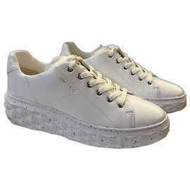 Tênis de couro branco da Jimmy Choo Branco