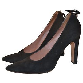 Escarpins Alaïa en daim noir taille 35,5 IT Noir