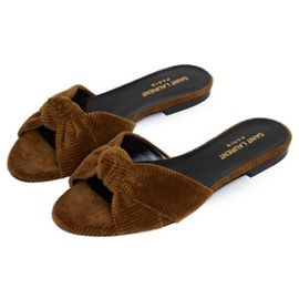 Saint Laurent Bianca Samtmules braun Braun