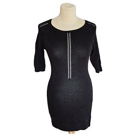 Schwarzes Strickkleid Maje Schwarz
