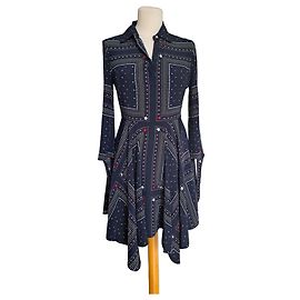 Tommy Hilfiger Sommerkleid mit Sternenprint Weiß Rot Golden Dunkelblau