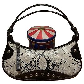 Autre Marque Bolsa de mão Coccinelle em couro efeito píton Preto Branco Impressão em python