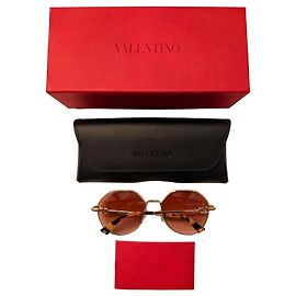 Valentino Garavani Occhiali da sole aviator VLogo Valentino Marrone D'oro