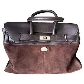 Bolsa Mac Douglas em couro e camurça marrom Marrom